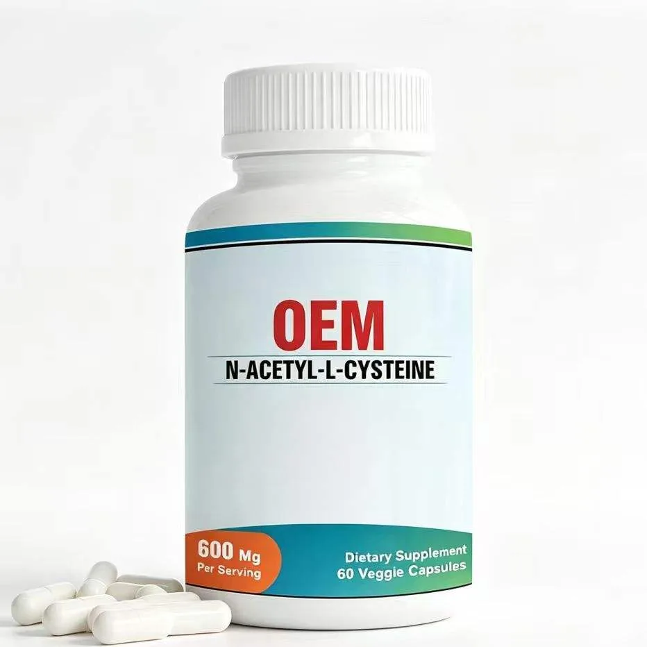 OEM NAC NAcetylL Cysteine Capsules 600mg Per Serving White Plastic Bottle Private Label Dietary Supplement