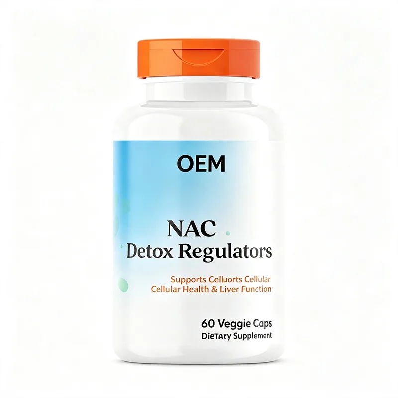 OEM NAC Veggie Caps Custom Dosage 60 Counts White Bottle With Orange Cap Private Label Dietary Supplement