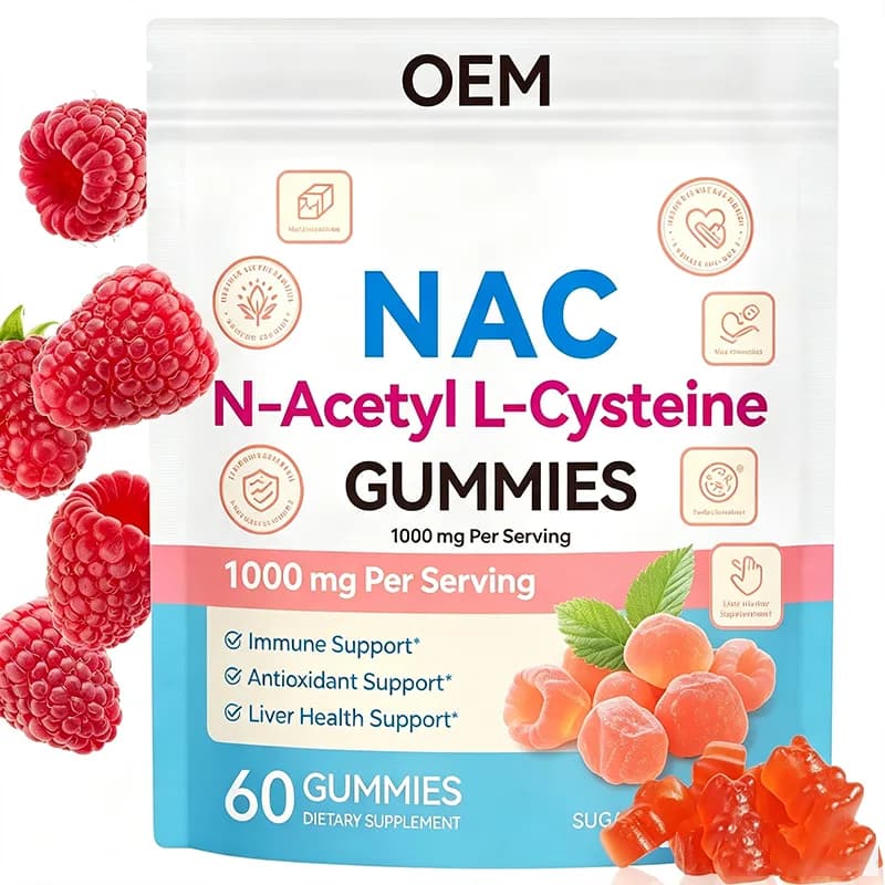 Private Label NAC Gummies 1000mg Per Serving 60 Gummies Bulk OEM ODM Service
