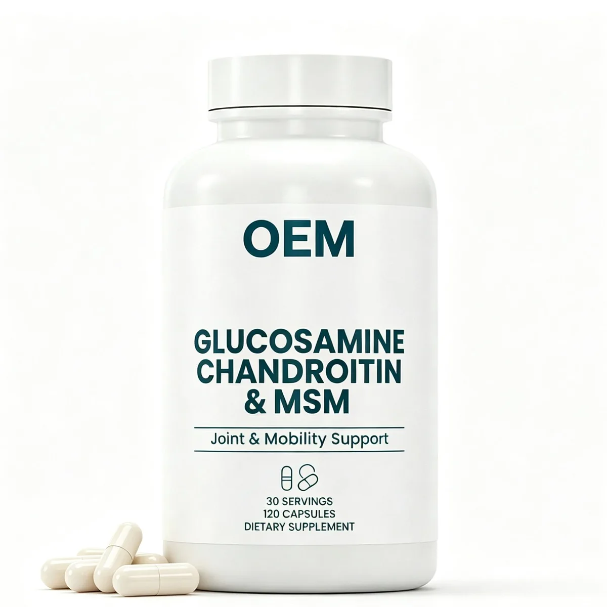 Private Label Glucosamine Chondroitin and MSM Capsule 120 Caps Bulk OEM ODM Service