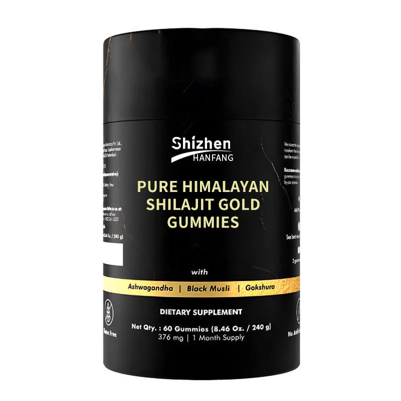 Pure Natural Himalayan Shilajit Extract Gummies Supplement OEM/ODM 100% Pure Shilajit Gummies Gokshura Boosts Energy