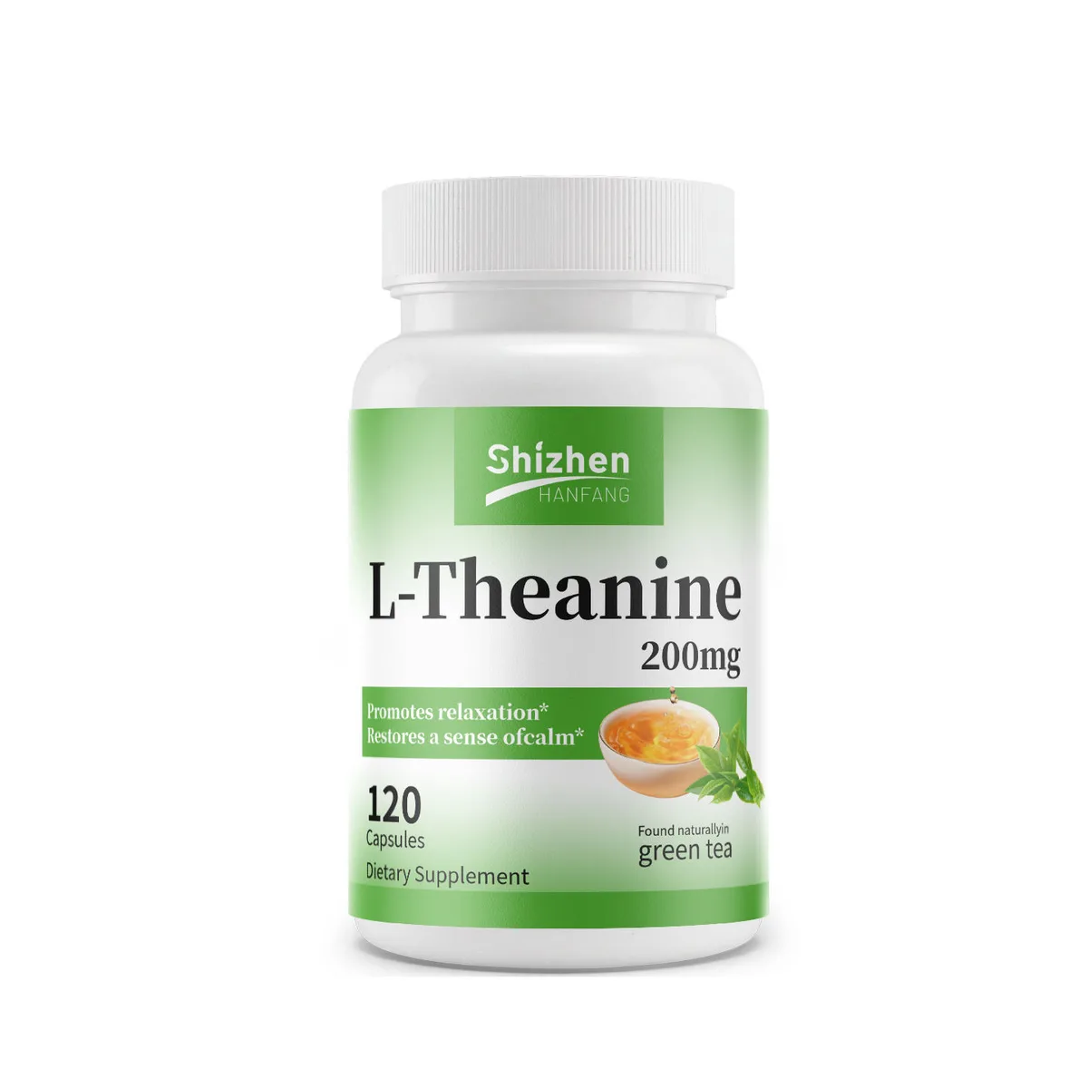 OEM/ODM L-Theanine 200mg Dietary Supplement 120 Capsules Green Tea Pure Effective Budget-friendly