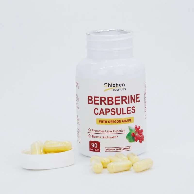 OEM ODM OBM Wholesale 1200mg Premium Original Berberine Capsules Hydrochloride HCL Berberine Capsules