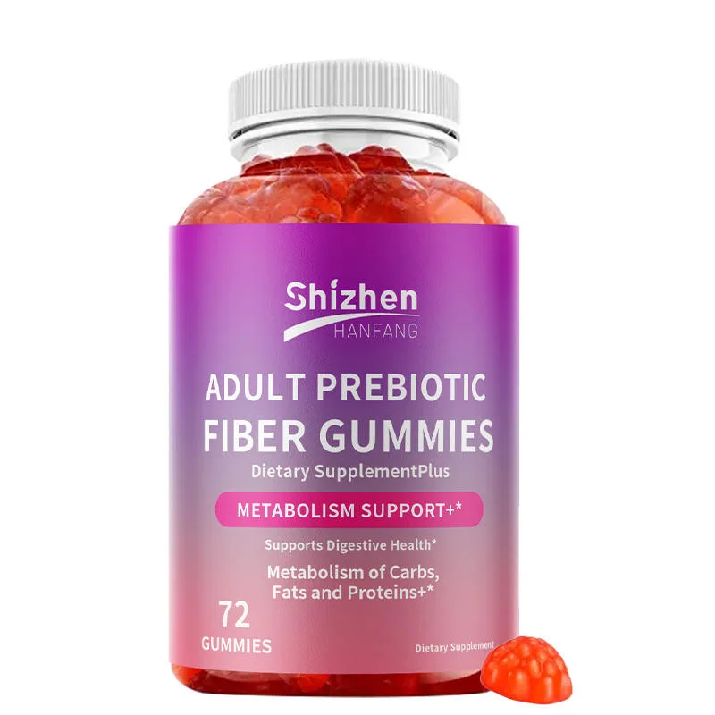Hot Sales Private Label Oem Adult Prebiotic Fiber Gummies for Metabolism Support Help Feed Bacteria in Gut