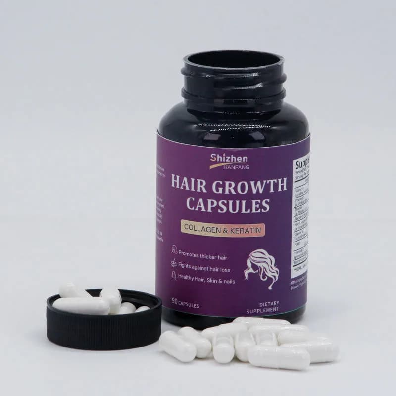 Private Label Multivitamin Biotin Hair Growth Care Capsules Gloss Vitamin Capsules for Hair and Beard