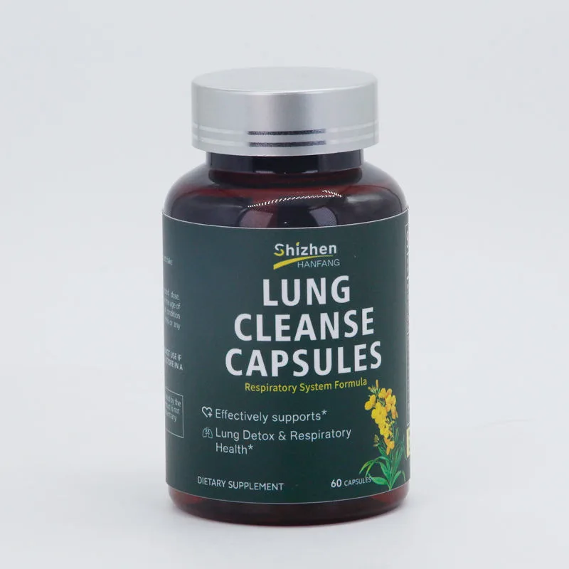 OEM 60 Capsules Lung Support Supplement Natural Capsules Lung Cleanse and Detox Respiratory System Mucus clear Vegan Supplement