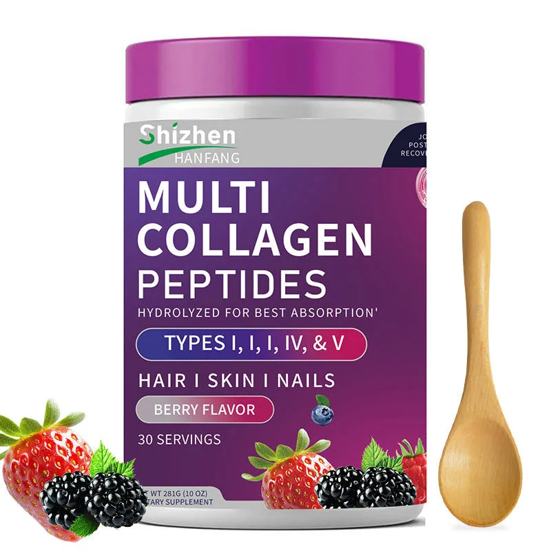 Premium Multi Collagen Peptides Powder, Types I, II, III, IV, V Hydrolyzed for Hair Skin Nails