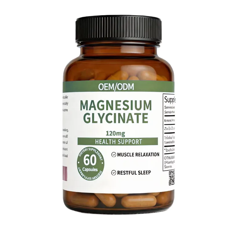 120mg Magnesium Glycinate Capsules Supports Muscle Relaxation and Healthy Sleep