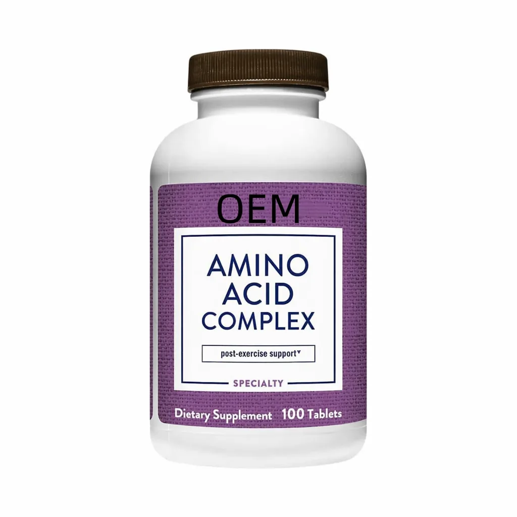 OEM Wholesale Amino Acid Complex Tablets, Specialty Post-Exercise Muscle Recovery Fitness Supplement 100 Counts