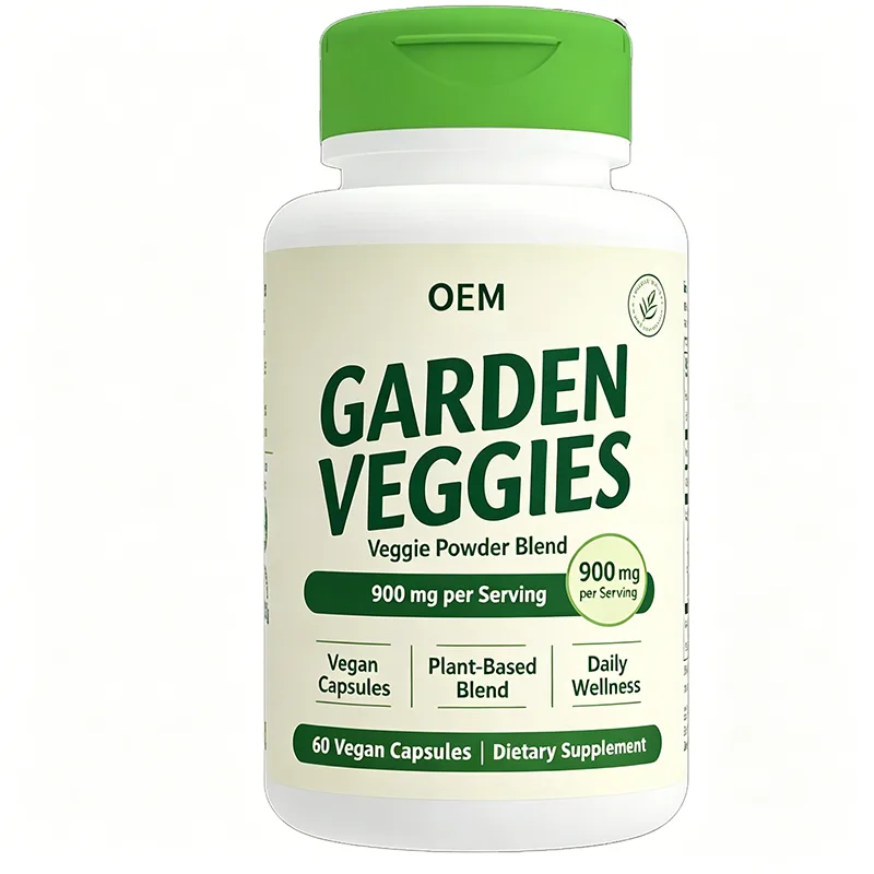 OEM Bulk Garden Veggie Capsule 900mg Serving Concentrated Veggie Powder Boost Daily Baseline Antioxidant Levels