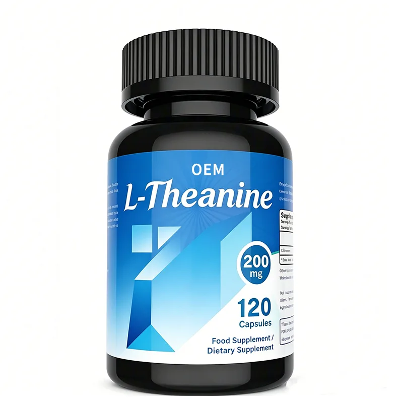 L Theanine 200mg Capsules 120 Count OEM Food Supplement for Relaxation and Wellness Support
