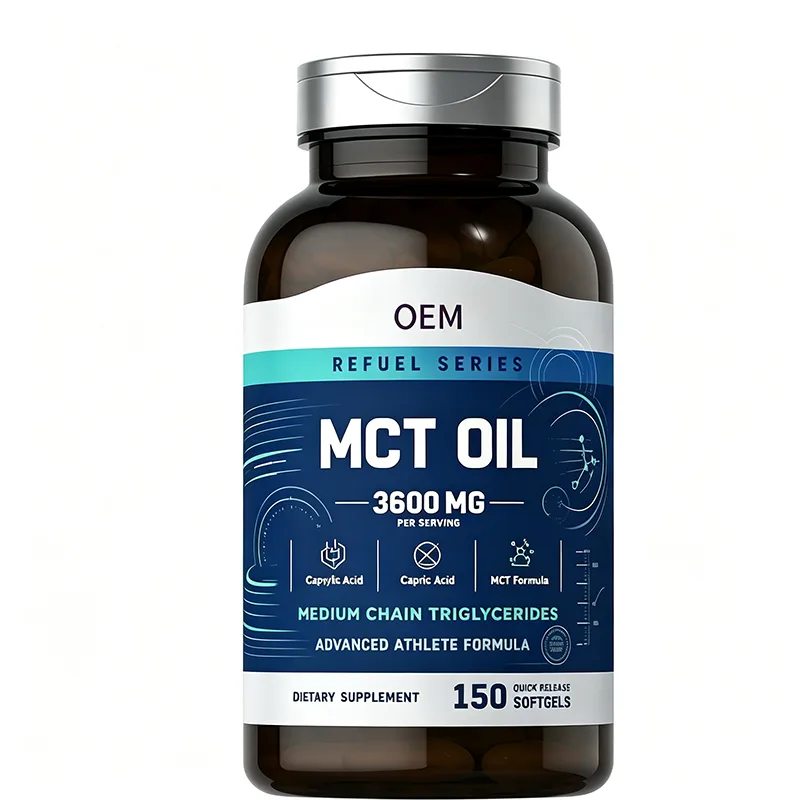 OEM MCT Oil Softgels 3600mg Per Serving 150 Quick Release Capsules Caprylic Capric Acid Athlete Energy