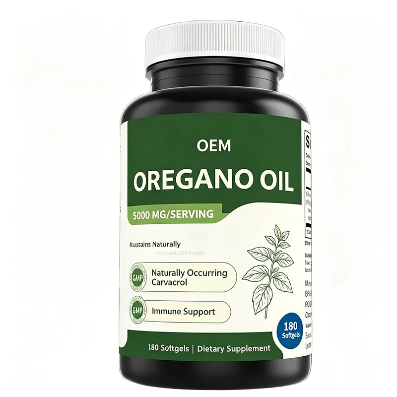 Oregano Oil 5000mg Per Serving with Naturally Occurring Carvacrol 180 Softgels GMP Certified OEM Supplement for Immune Support