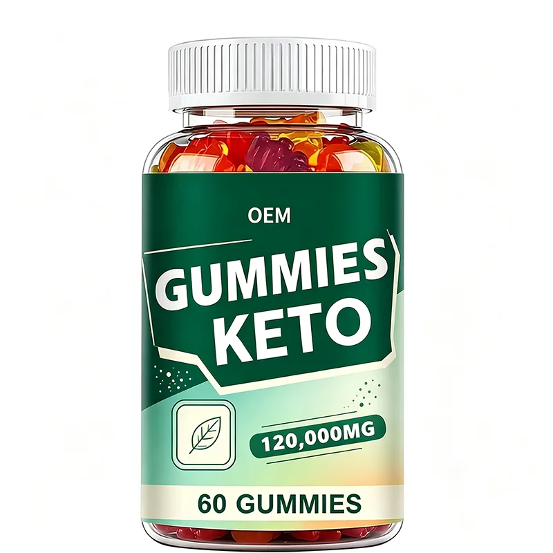 OEM Plant Based Keto Gummies 60 Count 120000mg Per Bottle Mixed Fruit Flavor Chewable Daily Oral Dietary Supplement Gummy Candy