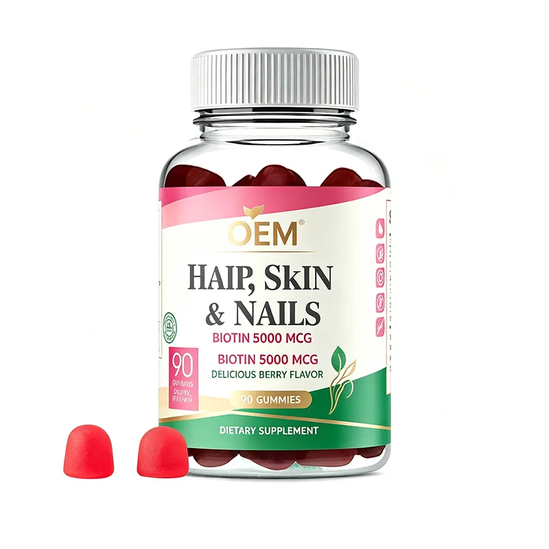 Biotin 5000mcg Hair Skin Nails Gummies Berry Flavor 90 Count Dietary Supplement