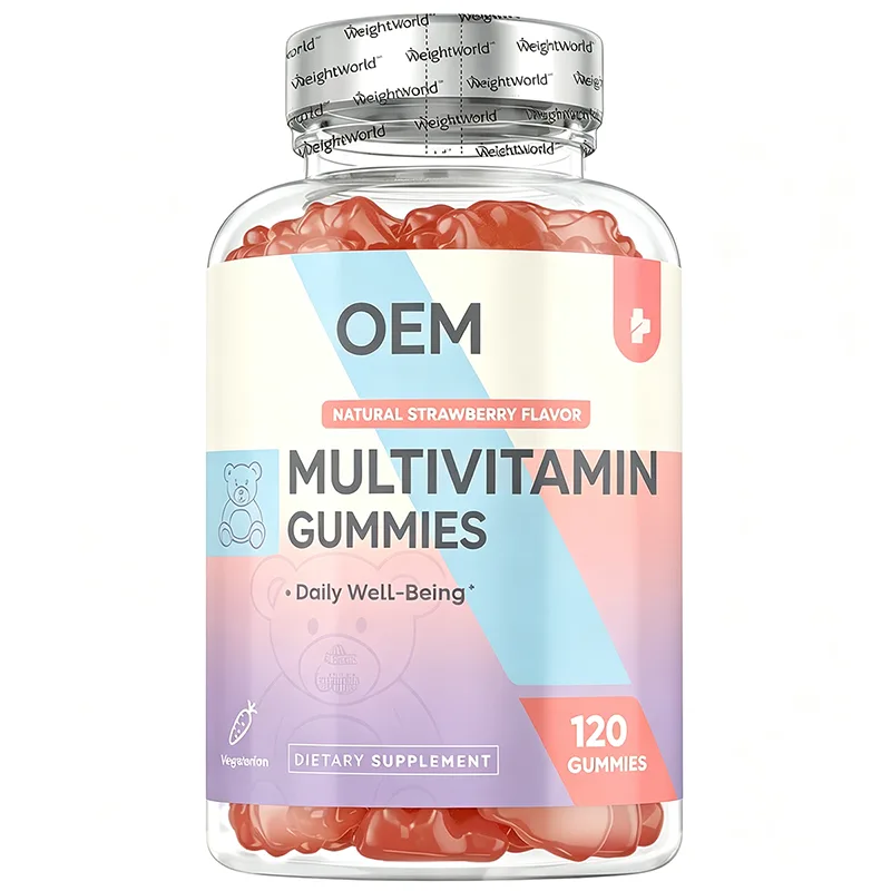 Multivitamin Gummies Natural Strawberry Flavor Daily Well-Being 120 Gummies Dietary Supplement