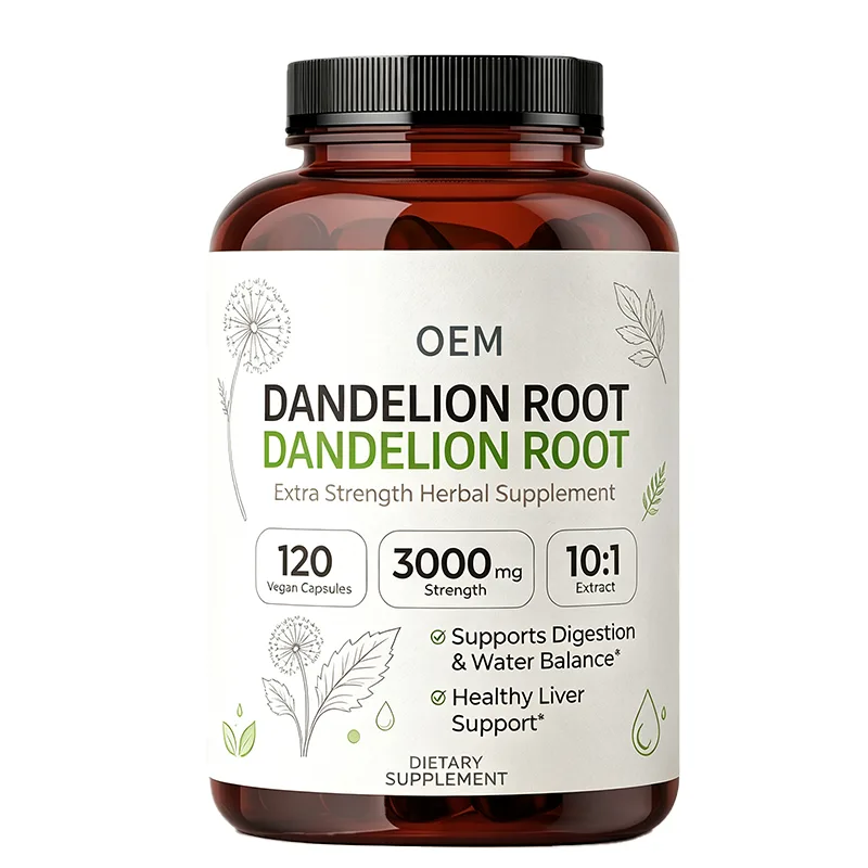 Dandelion Root Extra Strength 3000mg 10 to 1 Extract 120 Vegan Capsules OEM Supplement for Digestion Water Balance