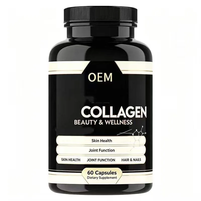 Collagen Beauty and Wellness Capsules 60 Count OEM Supplement for Skin Health Joint Function and Hair Nails Support