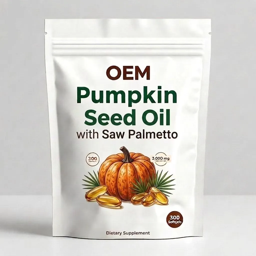 OEM Pumpkin Seed Oil with Saw Palmetto Blend Softgels 3000mg Per Serving 300 Count Dietary Supplement